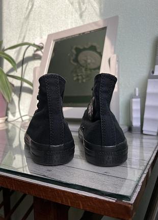 Converse all star “mono black”  женские базовые кроссовки/кеды 3
