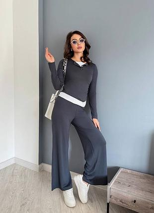 Сірий костюм сірий прогулянковий костюм