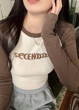 Лонгслів жіночий у рубчик 2