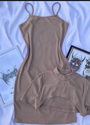 Платье с топом