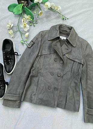Кожаная куртка двубортка англия в стиле zara1 фото