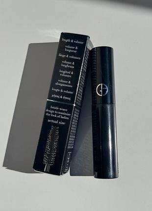 Тушь для ресниц giorgio armani eyes to kill classico length & volume mascara мини 4мл
