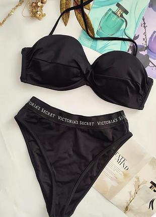 Купальник victoria's secret s 36 75b 75c бандо высокая посадка 2