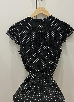 Елегантна чорна сукня в горошок від h&m 🖤✨ 9