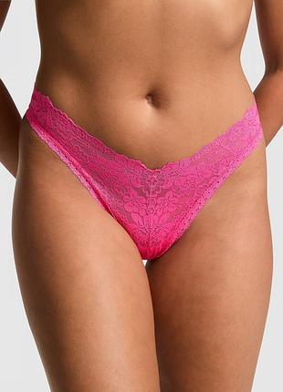 Трусики victoria’s secret wink v-front brazilian panty pink 2