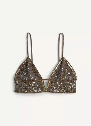 Топ бюст жіночий золотистий zara new