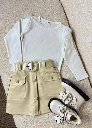 Костюм для девочки гольф + юбка