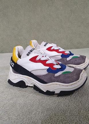 Кожаные кроссовки dsquared 2,оригинал