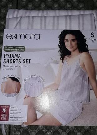 Ситцевая пижама майка шорты esmara