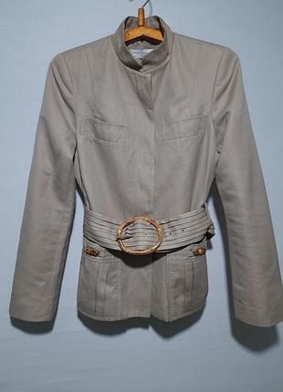 Льняний силуетний жакет zara з поясом , s