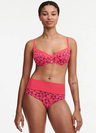 Роздільний купальник на кісточках chantelle hibiskus з високими трусиками 75d/s-m 💋