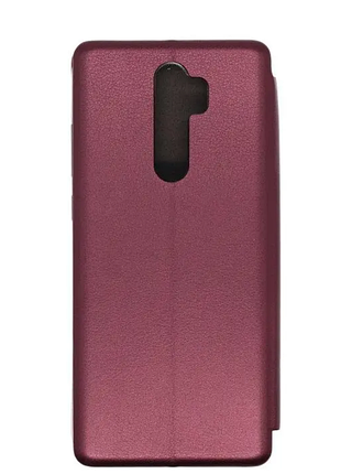 Чехол книжка xiaomi redmi note 8 pro бордовый цвет  чехол книга редми нот 8 про магнитная есть отдел для карты
