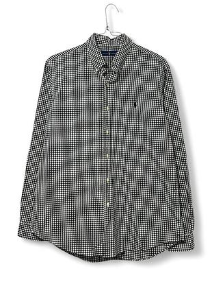 Свежечка рубашка в клетку ральф размер (л) polo ralph laurent