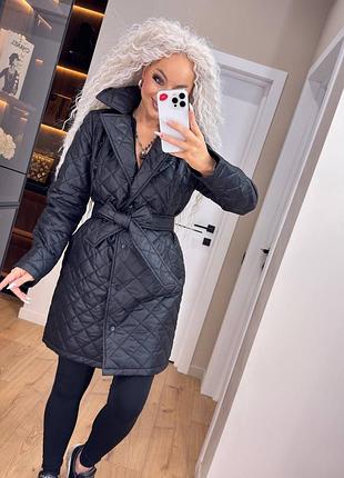 Женское стеганое пальто 42/48р