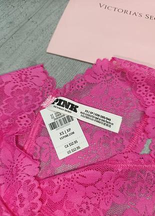 Бразильские кружевные трусики wink v-front. pink. victoria’s secret. оригинал 🇺🇸 3