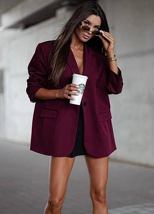 Хитовый пиджак свободного кроя на подкладке женский классический жакет с подплечниками