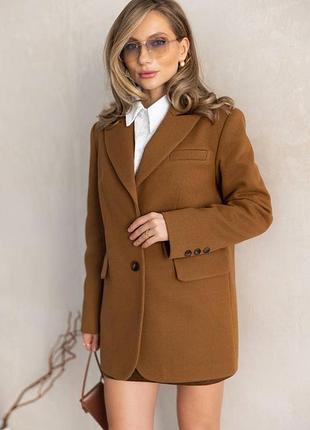 Пальто жакет карамель кашемір