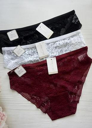 Комплект (3шт) кружевных трусиков в размере s-м