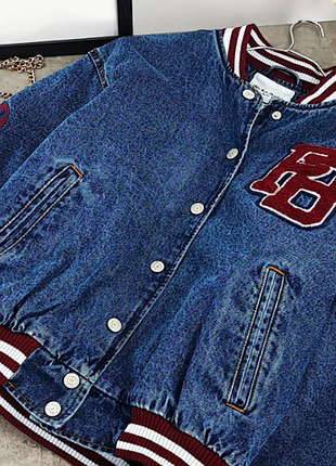 Стильний джинсовий бомбер pull&bear2 фото