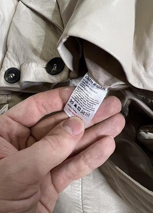 Комплект плащ кожаный пиджак и юбка кожа ягнёнка karen millen оригинал размер 14 l 5