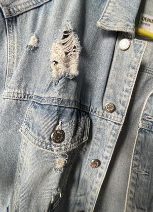 Джинсовий бомбер bershka бавовна 3