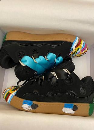 Lanvin curb sneakers black фарба 6