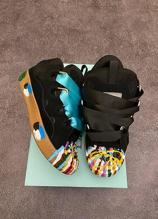 Lanvin curb sneakers black фарба 2