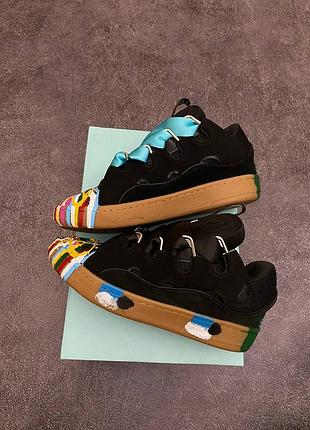 Lanvin curb sneakers black фарба 4