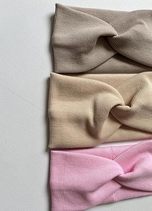 Набор 3 шт повязок рубчик, хлопок