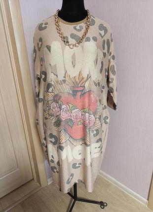 Плаття з люрексом трикотаж великий розмір