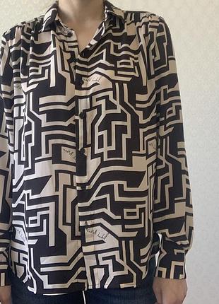 Шифонова блуза h&m, геометричний print