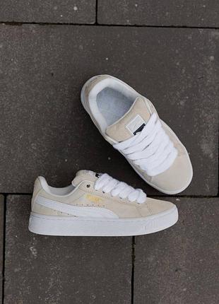Кроссовки puma suede xl yellow white5 фото