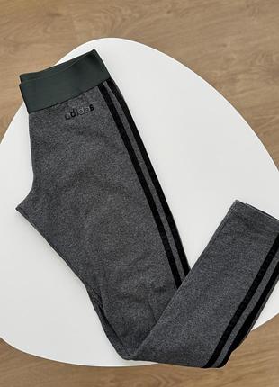 Хлопковые спортивные лосины леггинсы adidas xs s 10