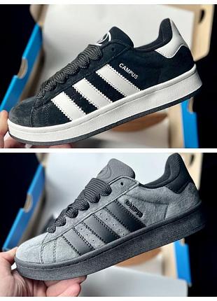 Жіночі/підліткові замшеві кросівки adidas campus