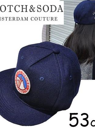 Стильная шерстяная бейсболка реперка scotch&soda, кепка, реперка, бейсболка