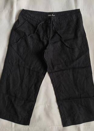 Чорные длинные шорты лен atmosphere размер xl