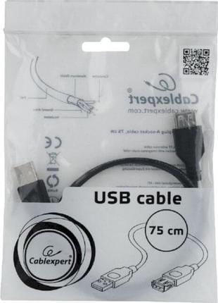 Кабель cablexpert usb2.0, a-тато/а-мама, 75 см.