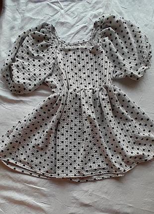 Платье в горох, батал