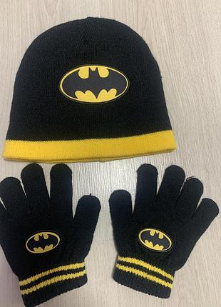 Шапка и перчатки бетмен, batman