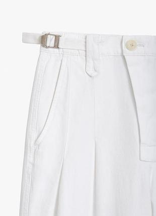 Брюки штани джинсы кюлоты белые женские zara 5