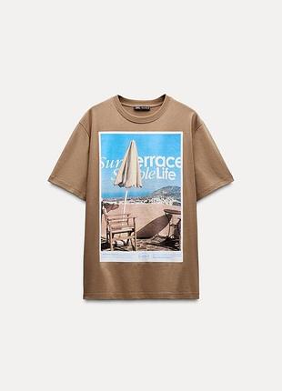 Оверсайз футболка zara розмір  l, xl