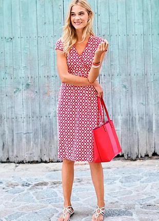 Красное платье хлопок boden размер м