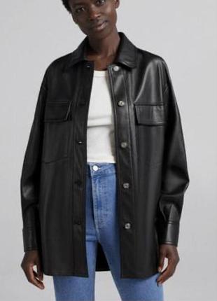 Куртка сорочка bershka жіноча с