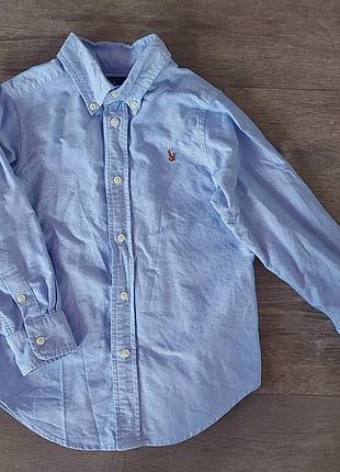 Голубая рубашка ralph lauren на 4роки