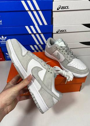 Nike dunk grey camo (замш) доп шнурки 2