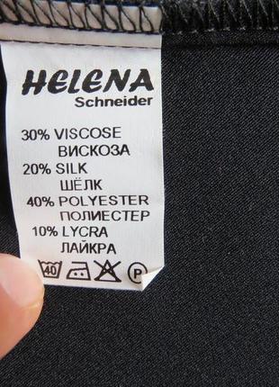 Шикарная нарядная черная блузка с шифоновыми вставками, вискоза, шелк helen schneider р.345 фото