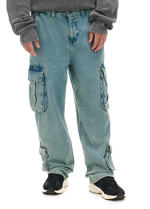 Джинсы cropp baggy cargo 879as-50j  р.32-32 (m) 34-34 (l) синие
