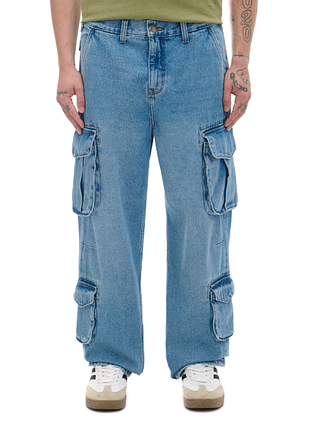 Джинсы cropp baggy cargo 879as-55j  р.32-34 (m) сине-голубые