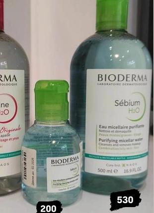 Мицеллярная вода bioderma sebium/ bioderma crealine