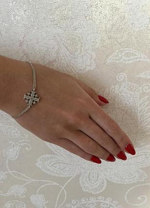 Женский браслет серебряный